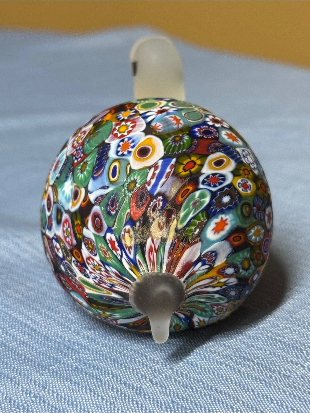Millefiori Glass Turtle Figurine Murano 4.75” long